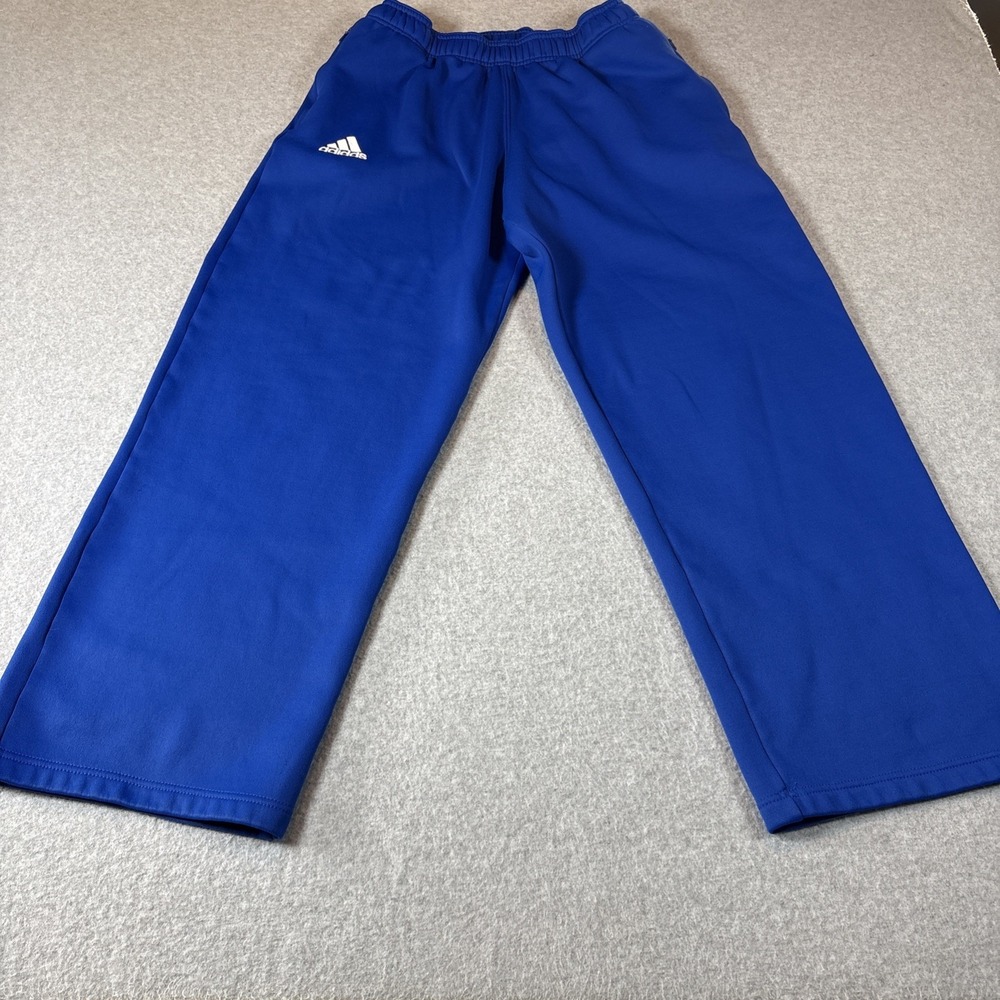 Adidas Climawarm Fleece Sweatpants Royal Blue Mens Sz Small No‎ Drawstrings